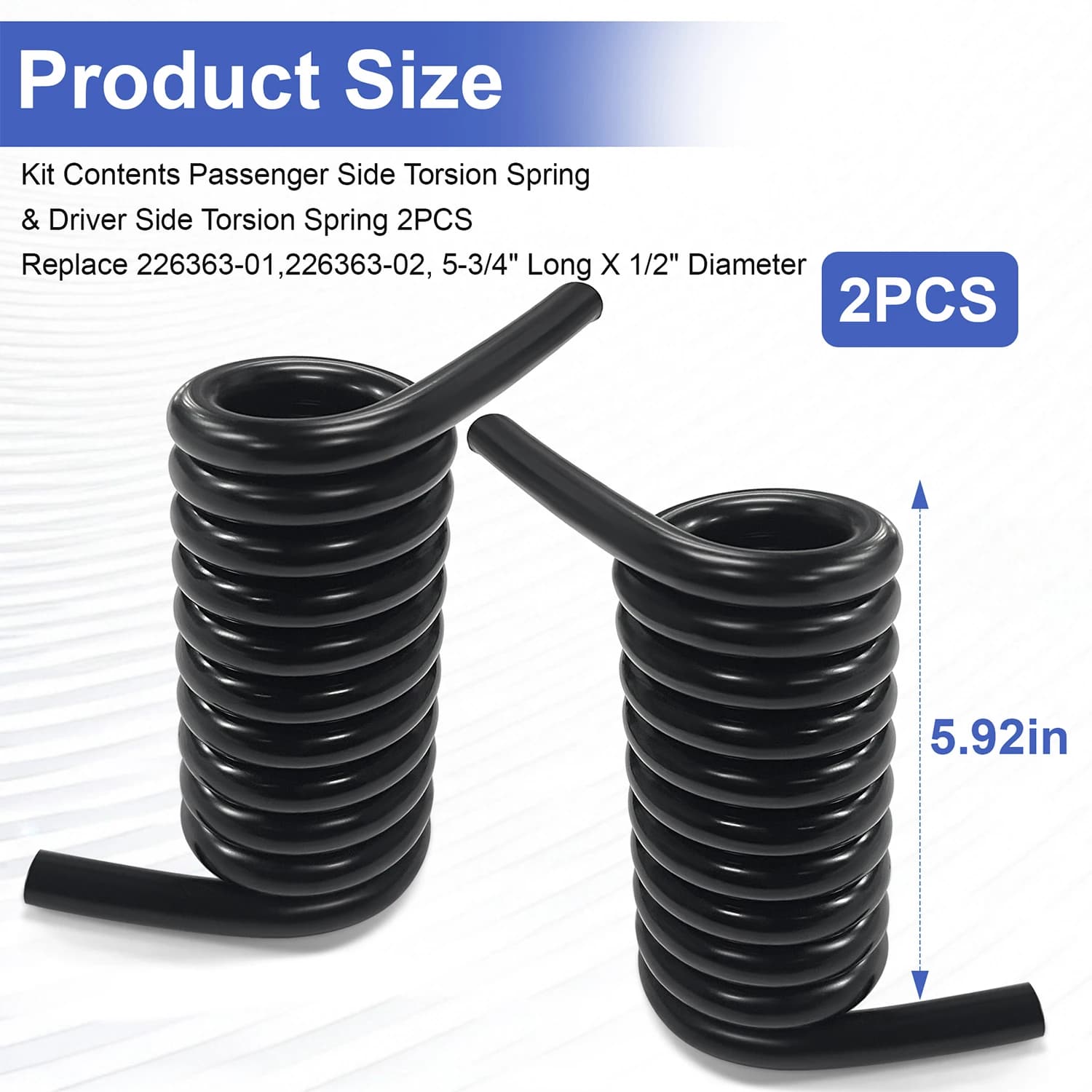 Paire de ressorts de portail de traction – Gauche et droite 226363-01 et 226363-02 pour hayon Maxon GPT