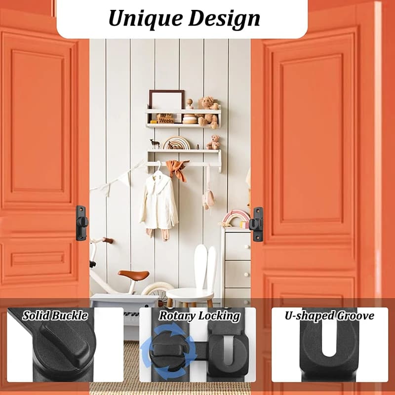 Boulons de porte coulissante à 90 degrés