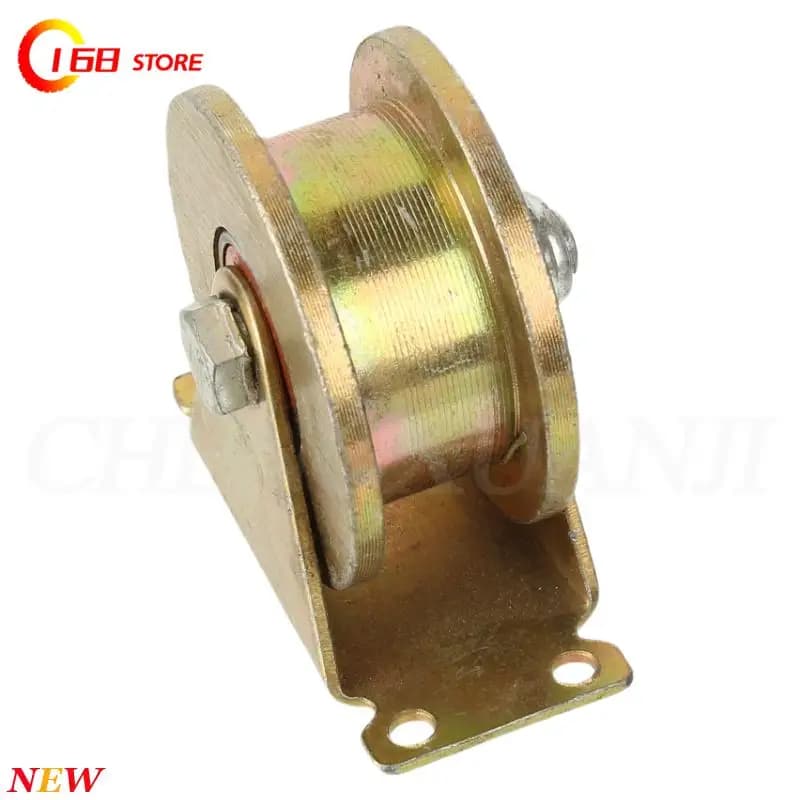 Roulette rigide robuste de 80 mm de diamètre avec roue à rainure UV de 2,5 mm et support pour clôture coulissante de patio et portail d'usine