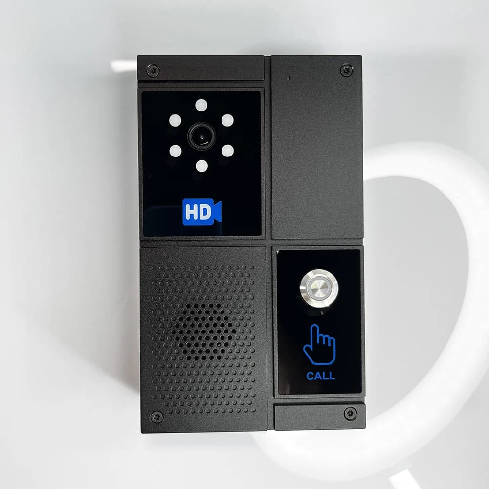 Interphone vidéo SIP HD avec boîtier métallique anti-choc