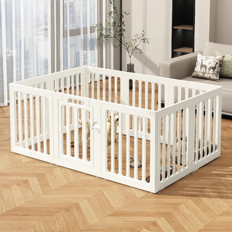 Clôture pour animaux de compagnie, hauteur 60cm, grand espace, pour chiots, Isolation intérieure, lavable, pour chien domestique, Double ventouse, Cage de sécurité pour chien