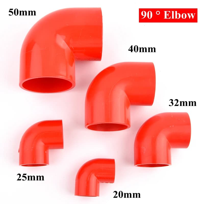 Raccord de tuyau en PVC rouge