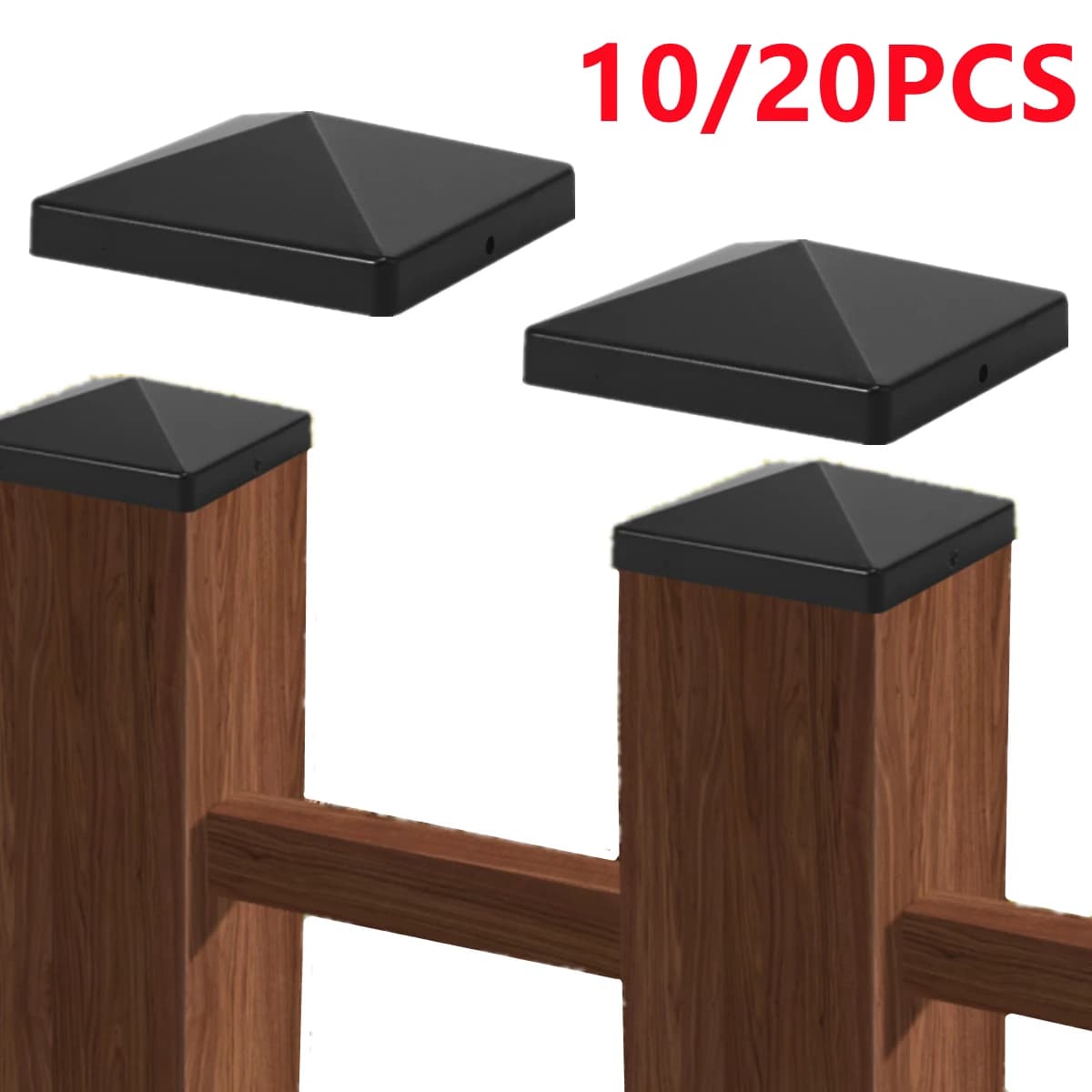 Couvercles de poteaux de clôture en bois