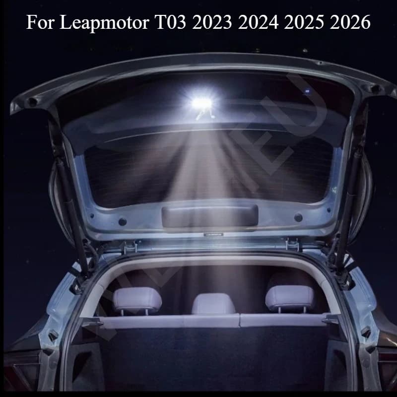 Pour Leapmotor T03 2023 2024 2025 2026 : Modification de la lumière de coffre arrière, éclairage LED intérieur du coffre, accessoires LED pour coffre