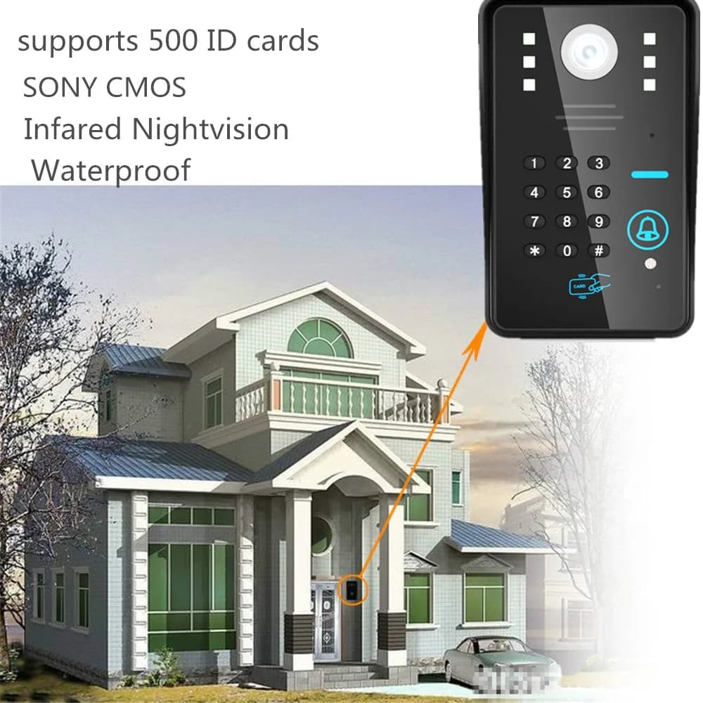 Système d'interphone vidéo avec écran LCD de 7 pouces