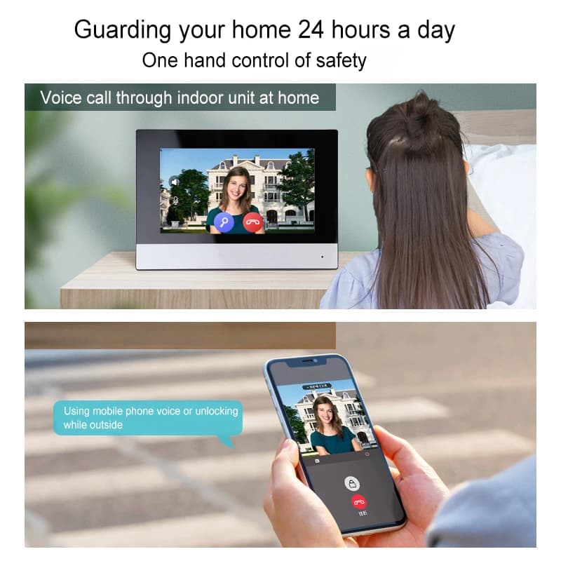Dahua 2MP HD Interphone Vidéo Sonnette IP Station de Porte Villa Vision Nocturne IR WDR Déverrouillage à Distance DMSS Étanche IP65 VTO2101E-P-S2