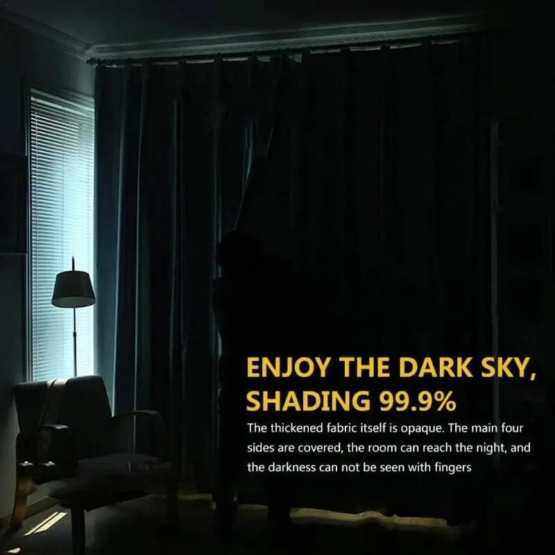 Rideaux occultants épais, isolants thermiques, bloquant la lumière du soleil, pour chambre à coucher, salon, décoration intérieure