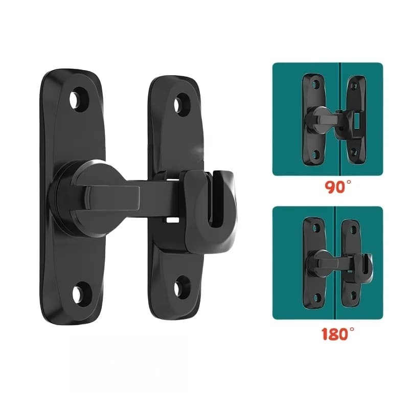 Serrure de porte de grange à 90/180 degrés
