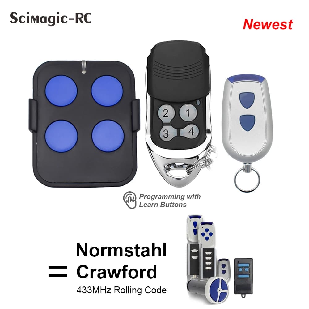 Normstahl Télécommande de porte de garage 433 MHz EA433 2 KM RCU433 4K