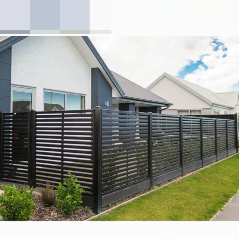 Clôture extérieure en aluminium de confidentialité horizontale d'écran de jardin en métal de 8 pieds de haut