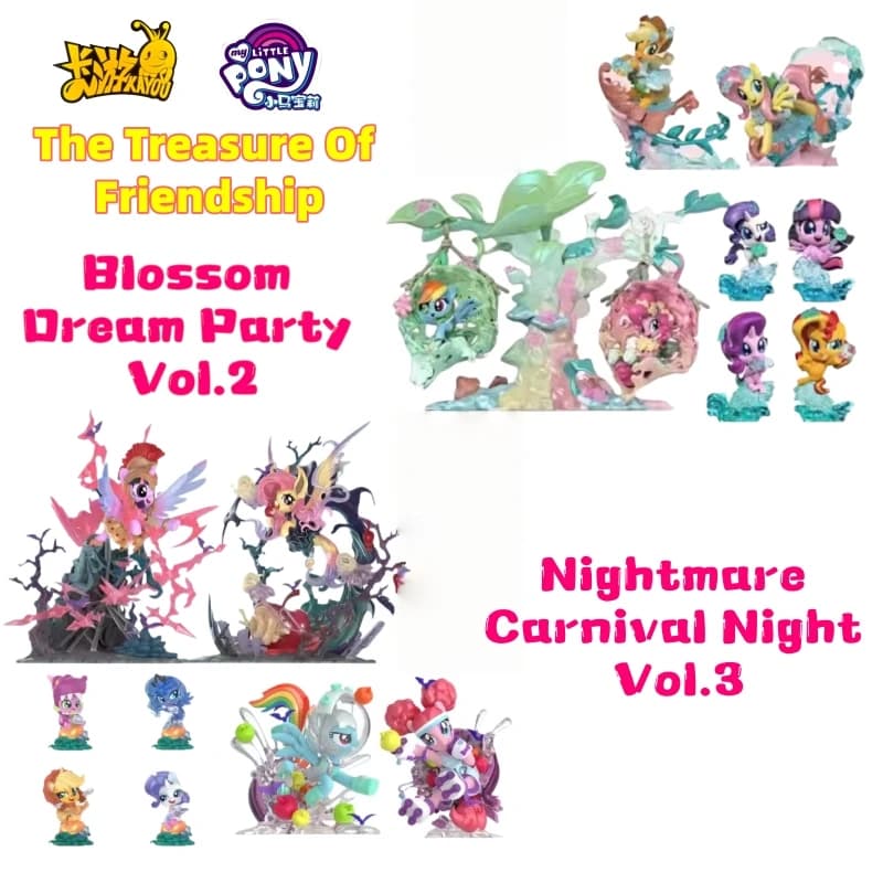 Kayou Original My Little Pony The Treasure Of Friendship Blossom Dream Party Vol.2 & Nightmare Carnival Night Vol.3 Figurines Cadeaux
