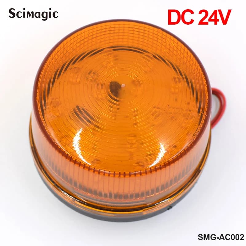 Lampe clignotante de signalisation à LED 12V ou 24V pour portail battant, coulissant, ou barrière –