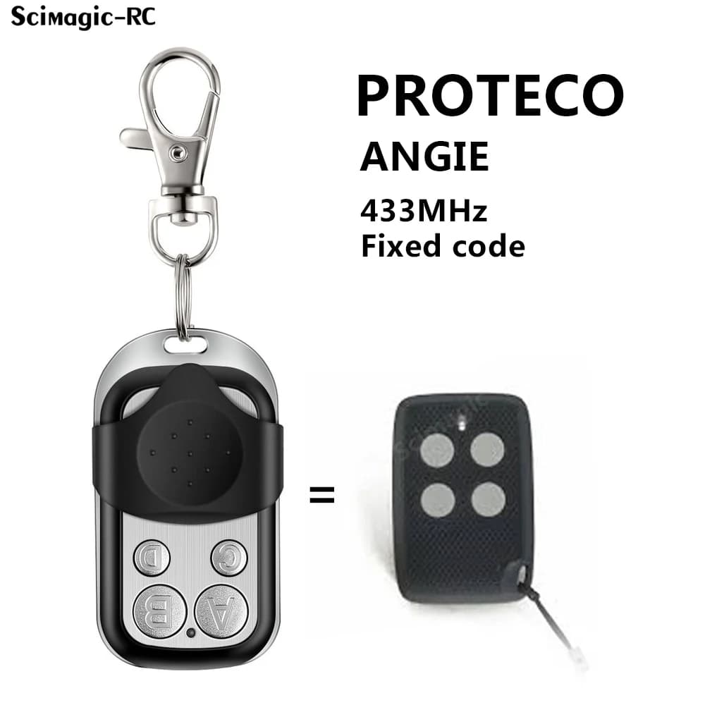 PROTECO ANGIE – télécommande de Garage 433.92MHz, transmetteur à Code fixe, porte-clés