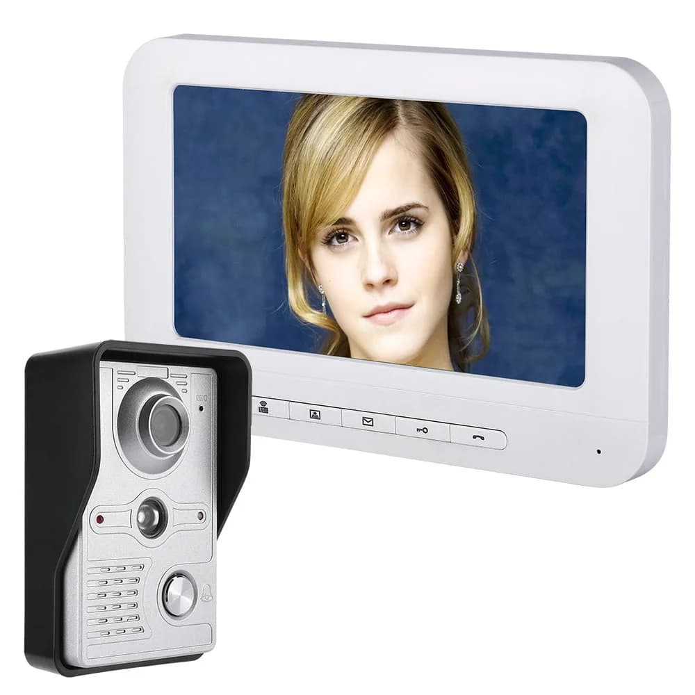 Sonnette d'interphone visuel, 7 écrans TFT LCD, système de visiophone filaire, moniteur intérieur 70