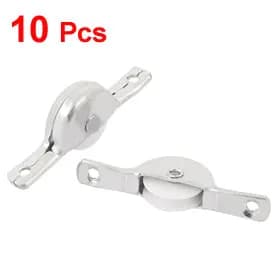Uxcell-Roulettes/Roues/Poulie Argentées pour Porte Coulissante, Placard, Garde-Robe, Meubles, 10 Piè