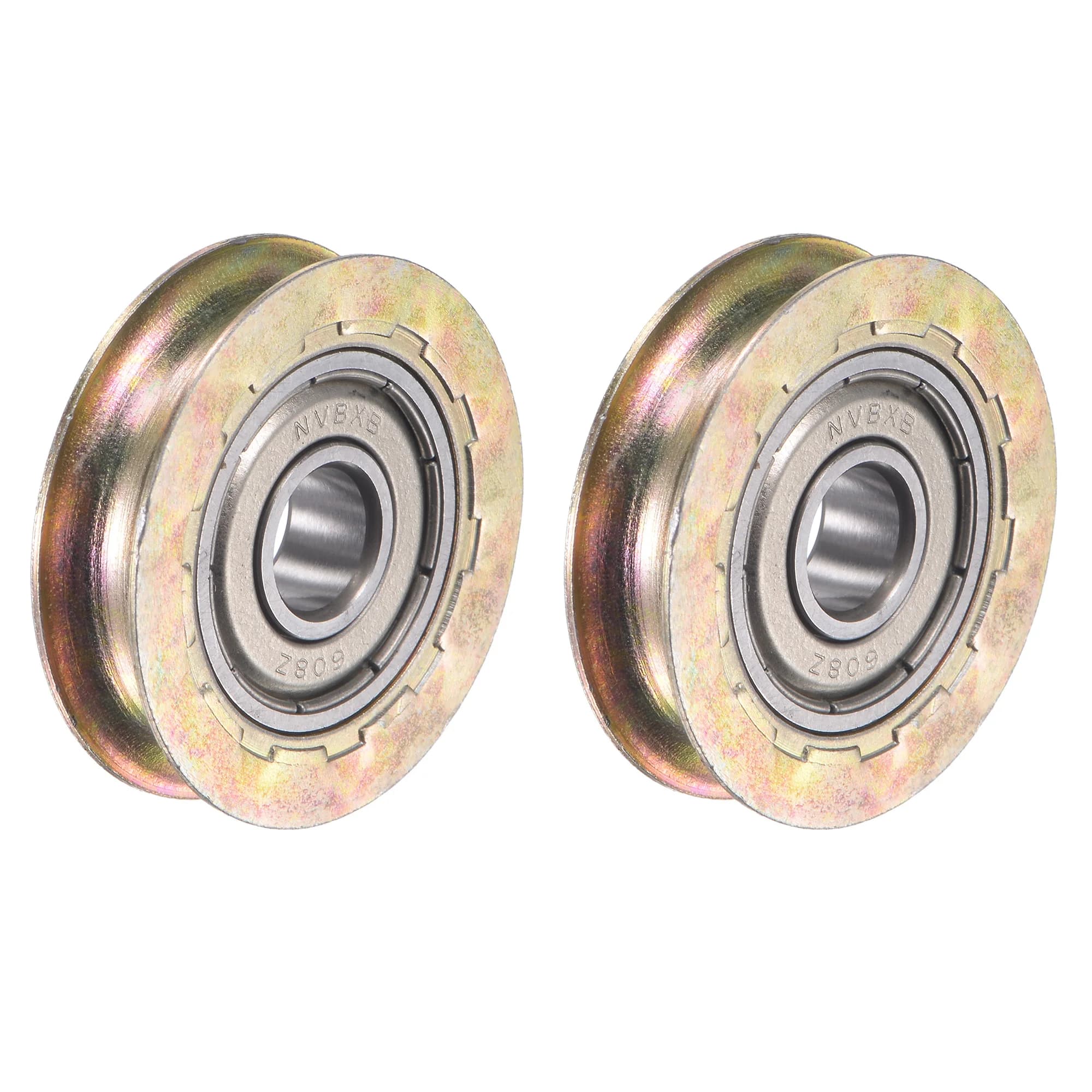 Rouleau de porte marketà rainure en U, trou d'arbre de 8mm, diamètre de 32mm, 2 pièces Roues couliss