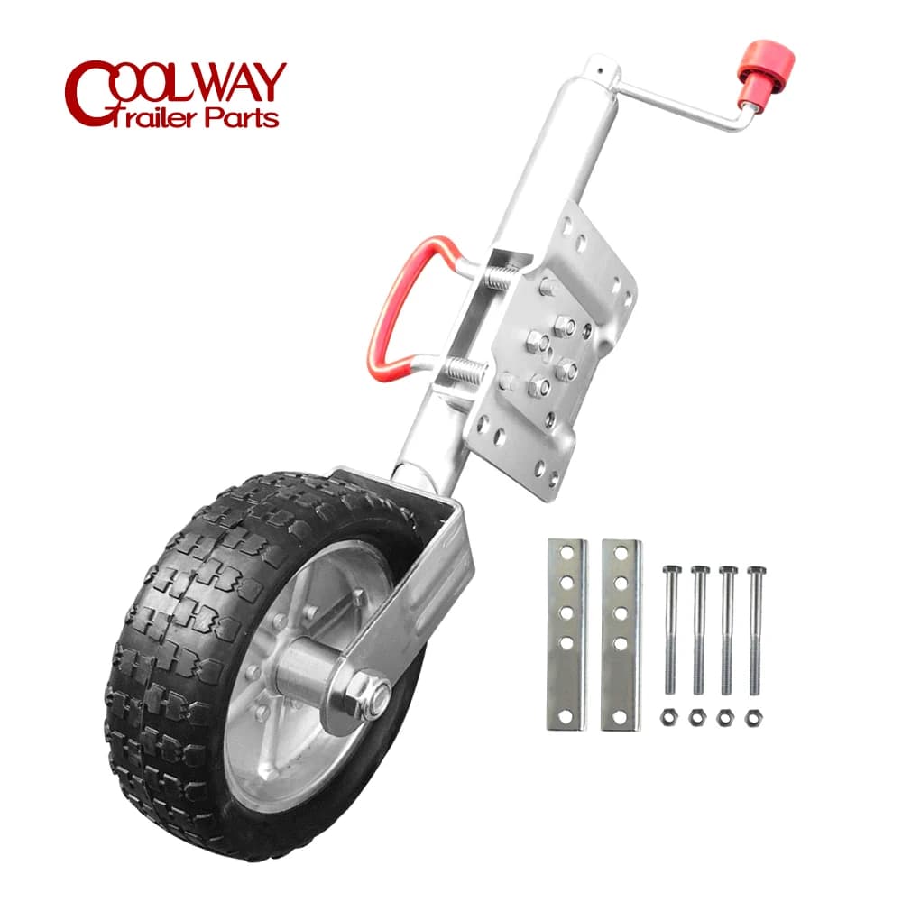 Roue Jockey de 10 pouces, roue pivotante en caoutchouc solide, capacité de 1000KG, caravane RV batea