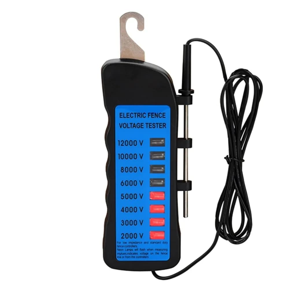 Testeur de clôture électrique portable 12KV avec affichage numérique, testeur de tension portatif ha