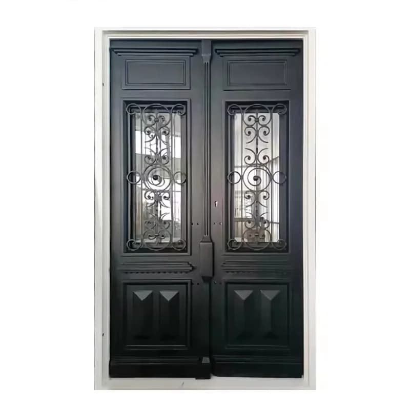 Porte d'entrée en alliage d'aluminium et d'acier au Design moderne, avec système antivol, Surface ét