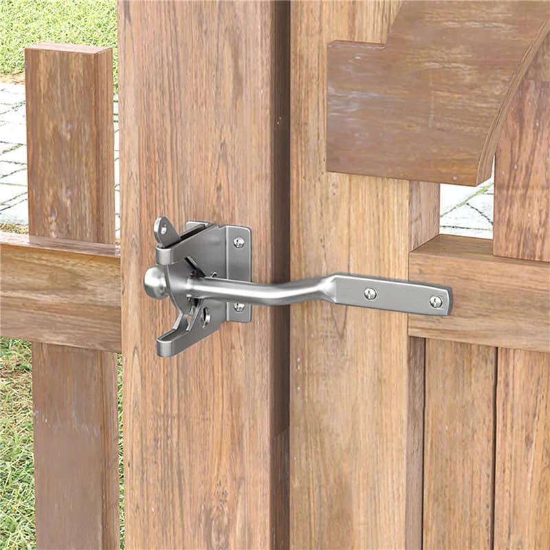 Ensemble de serrures de clôture en bois d'extérieur - Style américain, loquet de porte en acier au c