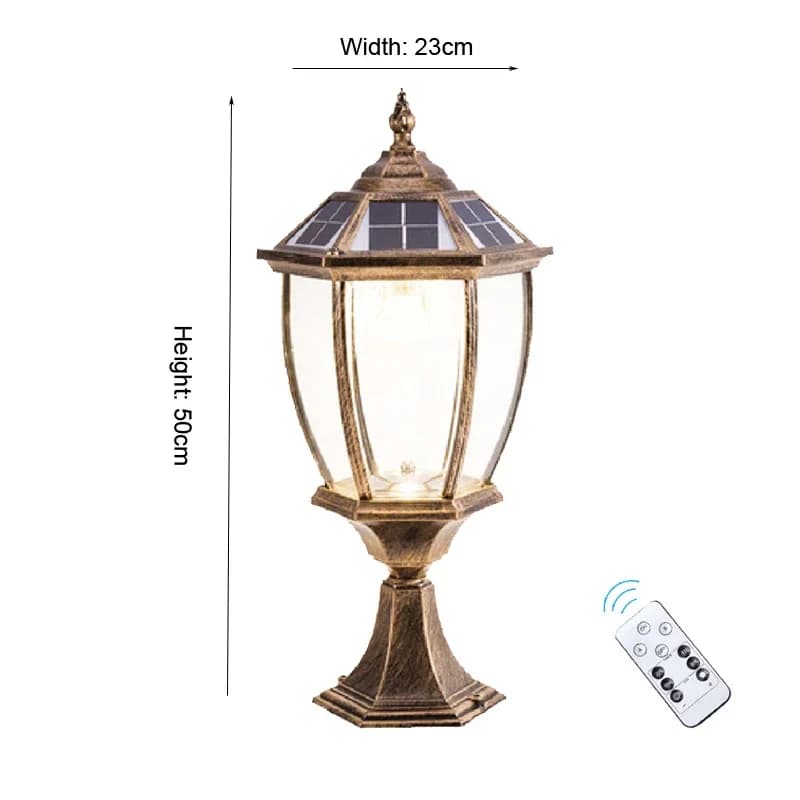 Lampes solaires en aluminium pour piliers, décoration de jardin extérieure, étanches, pour maison, v