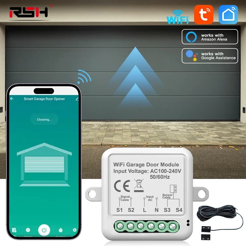 Tuya Smart Life WiFi porte battante motorisée porte coulissante ouvre-porte roulant 100-240V APP com