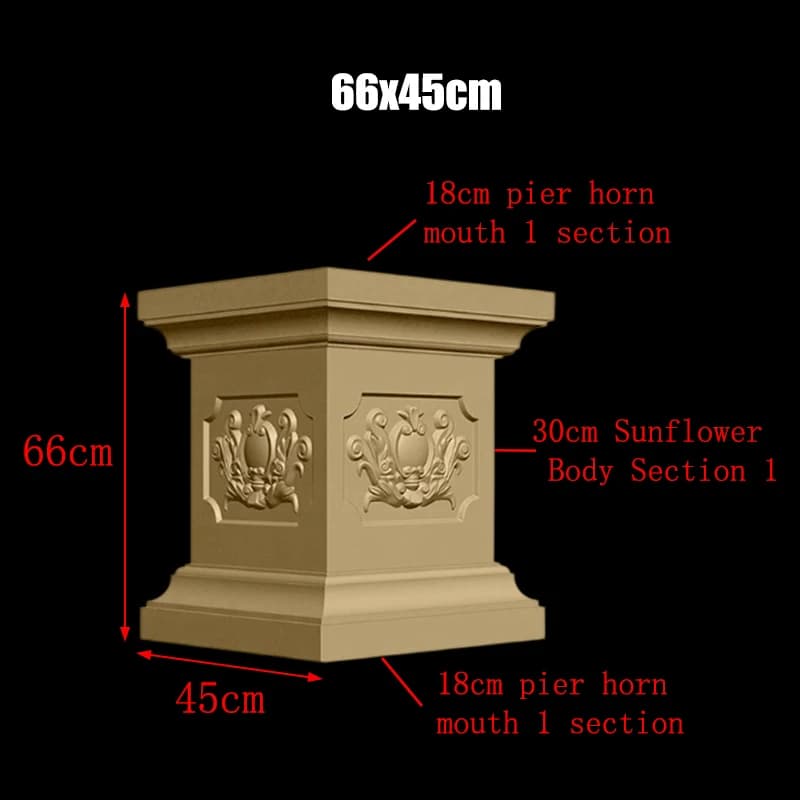 Clôture, colonne carrée, jetée, moule en ciment, colonne romaine, colonne carrée, balcon, porte, pil