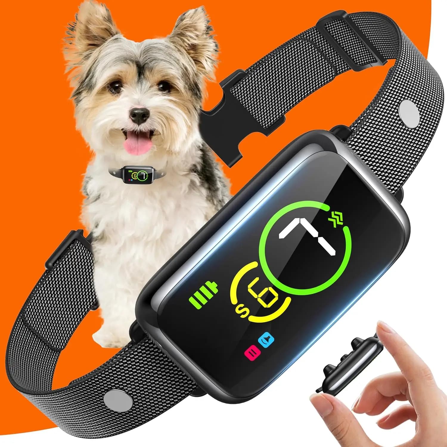 Collier anti-aboiement pour chien, collier anti-aboiement intelligent pour petit, moyen et grand, Mo