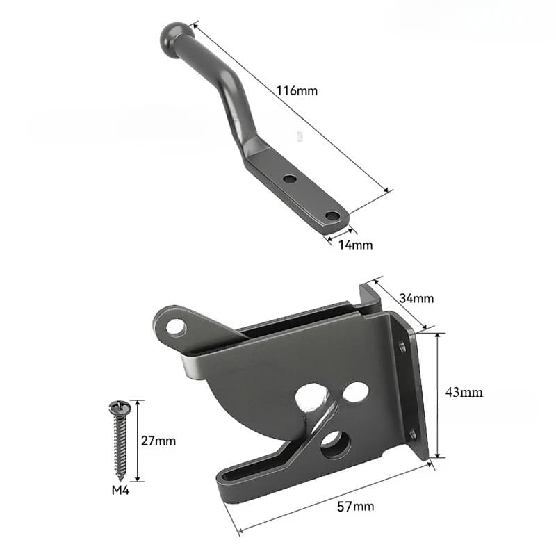 Loquet de porte automatique avec boulon pour clôture de jardin de pâturage, porte de ferme en acier