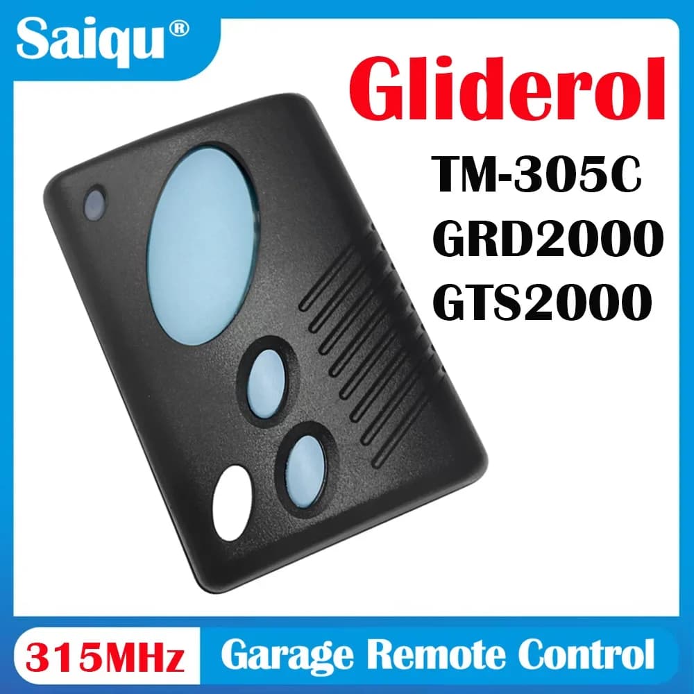 Ouvre-porte électrique Gliderol TM305C GRD2000 GTS2000, 3 boutons, 315MHz, Code roulant, transmetteu