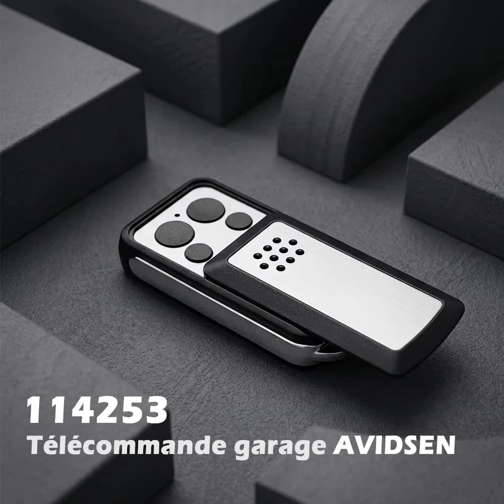 Télécommande de portail de garage AVIDSEN Portal 114253, ouvre-porte 433,92 MHz à code roulant, pour