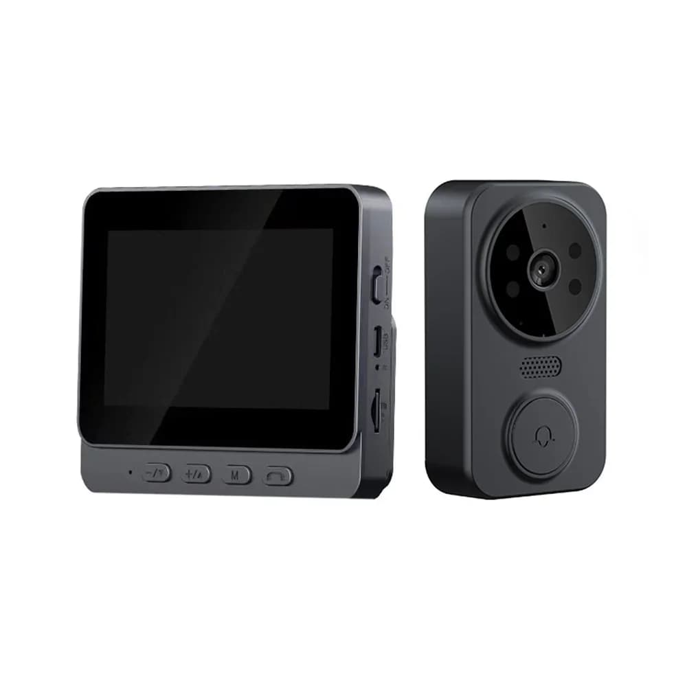 Caméra de sonnette vidéo intelligente sans fil, HD 1080P avec vision nocturne, WiFi 2,4 G, détection