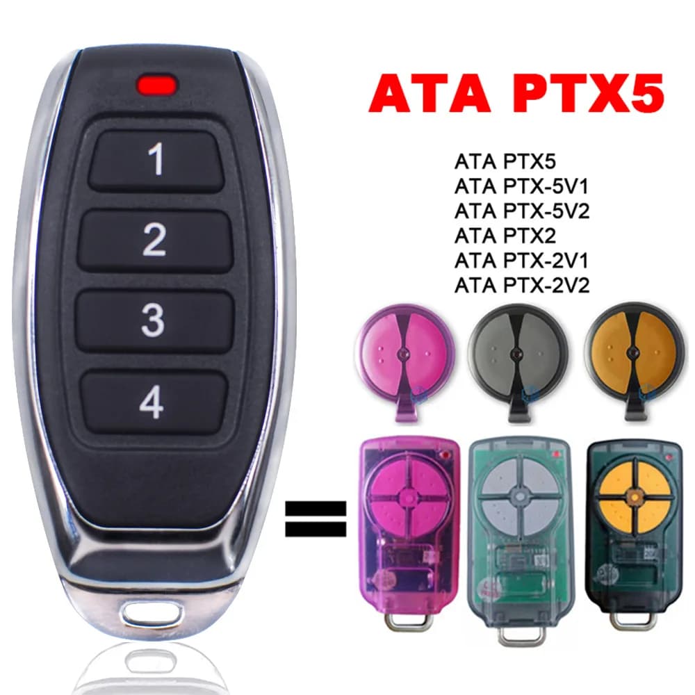 ATA PTX5 PTX-5 Porte De Garage Télécommande TrioCode GDO PTX-5v1 PTX-5v2 GDO 11v 1/6v 3/6v 4/7v 2/7v