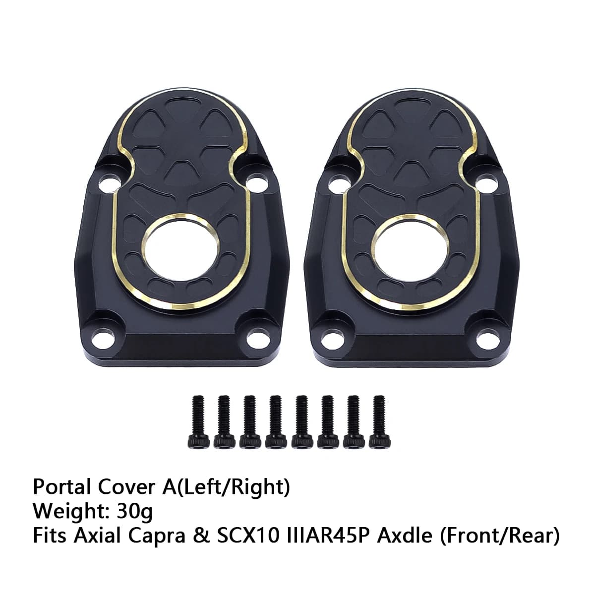 Ensemble de couvercles de portail pour dosettes de direction, poids en laiton, pour Axial Capra SCX1