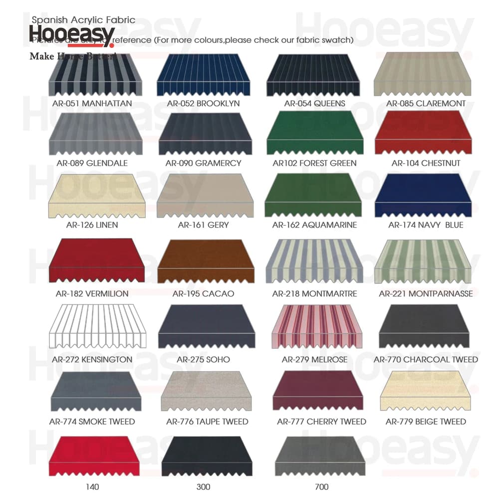 Auvent rétractable, cadre en aluminium, toile PU, stores de fenêtre extérieurs, auvent imperméable,