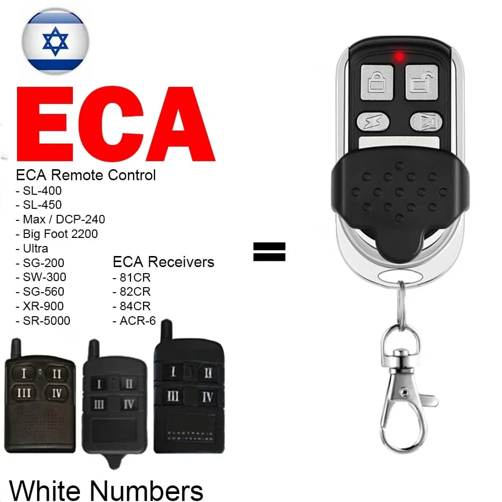 ECA Contrôleur de porte de garage Déterminer l'émetteur pour 81CR 82CR aster CR ACR-6 433.92mhz Télé