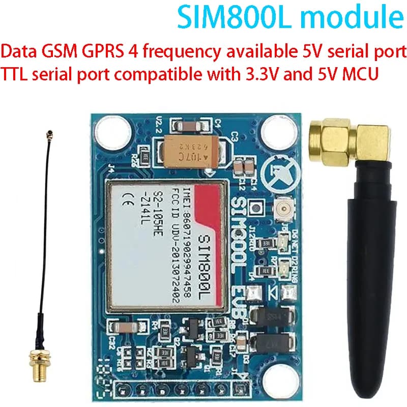 Module SIM800L données SMS GSM GPRS 4 fréquences disponibles port série 5V