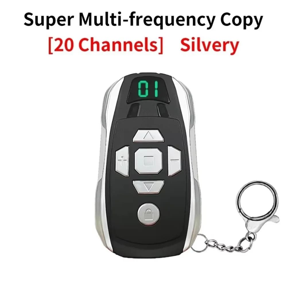 Télécommande de porte de garage 20 canaux, contrôleur de portail rechargeable multifréquence, clonag