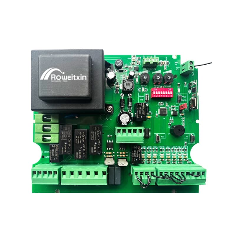 PCB de porte battante/couleur 220v AC 433 Mhz modèle NC pour double moteur, Circuit imprimé de moteu