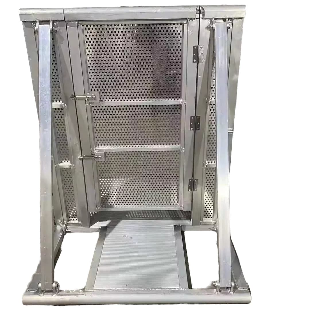 Barrière de sécurité pliable en aluminium noir durable pour le contrôle du trafic, capacité de charg