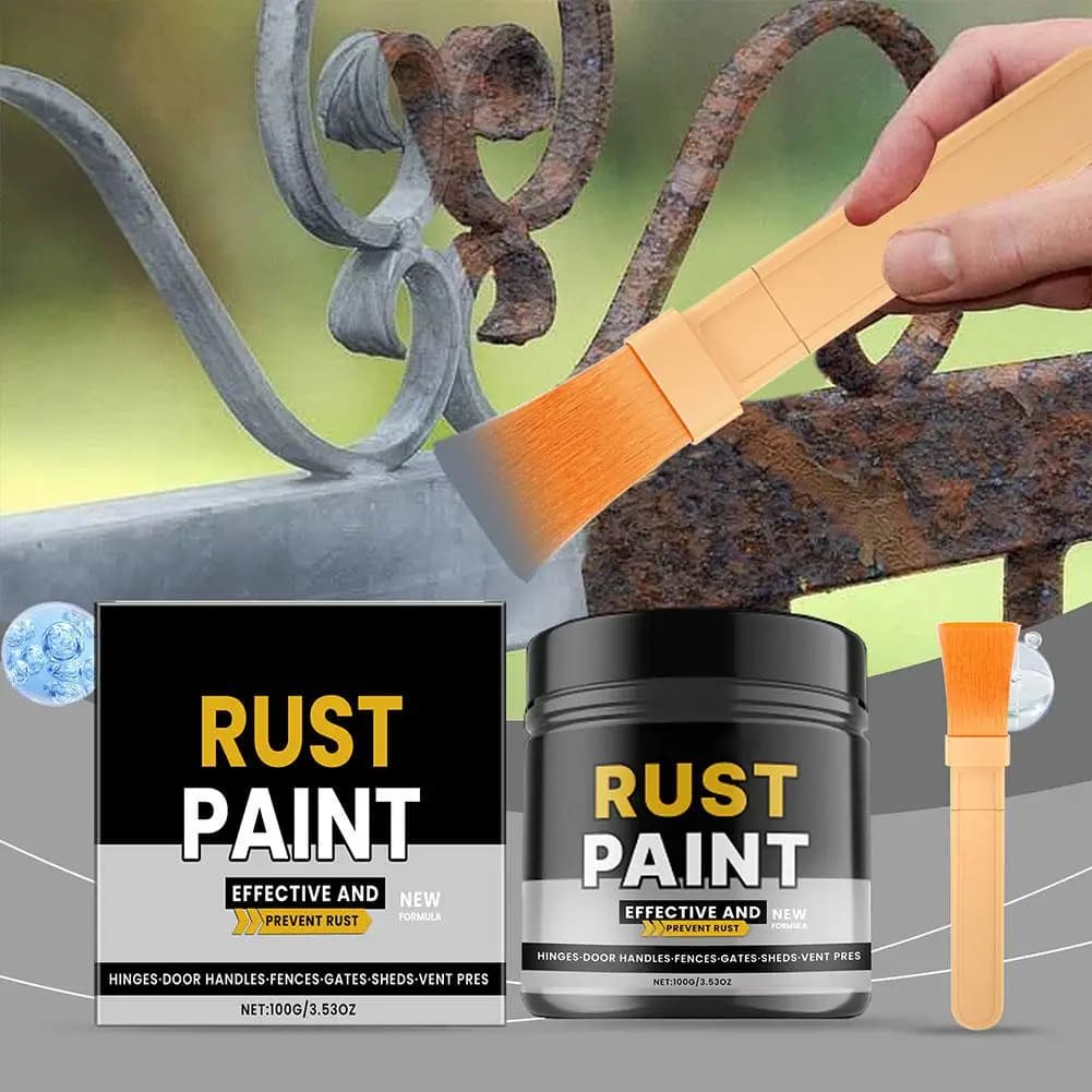 Peinture antirouille, convertisseur de rouille, apprêt antirouille à séchage rapide avec pinceau d'a