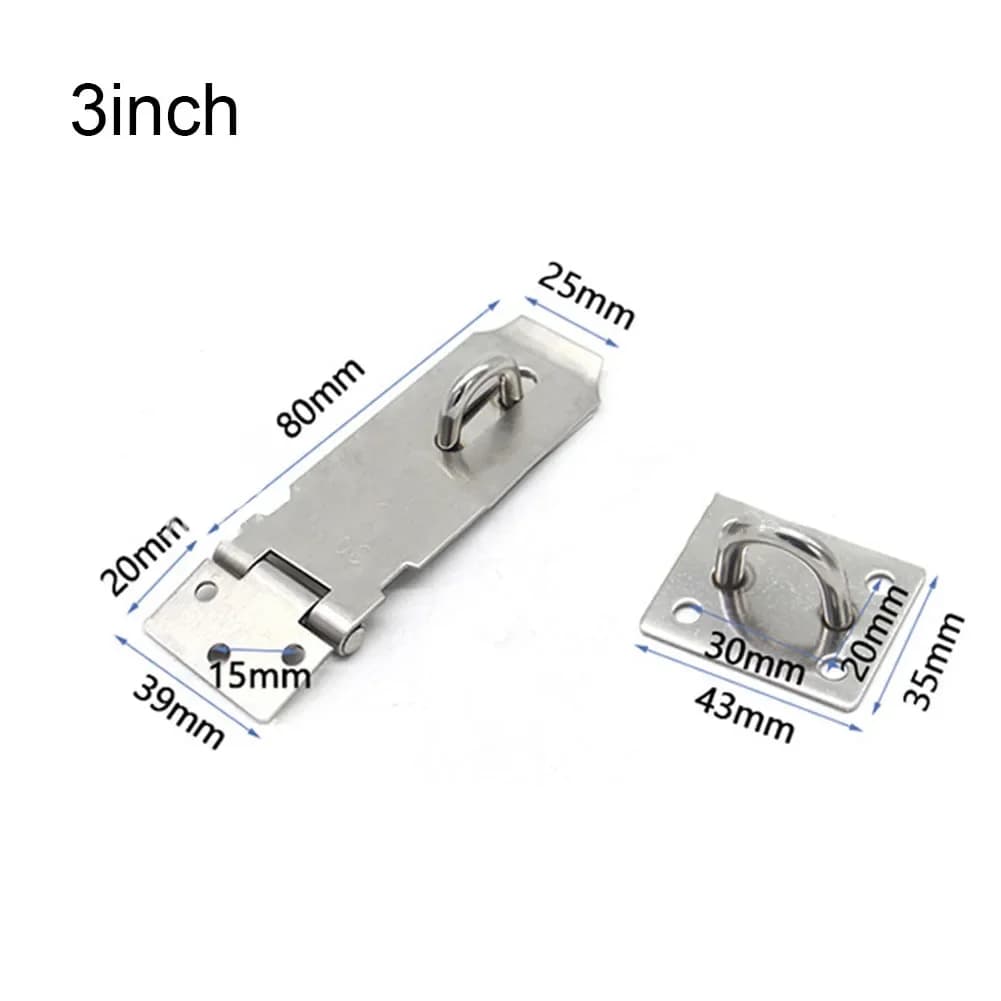 Serrure de porte en acier inoxydable, loquet de porte d'abri, 2,2 antivol domestique, vis de constru