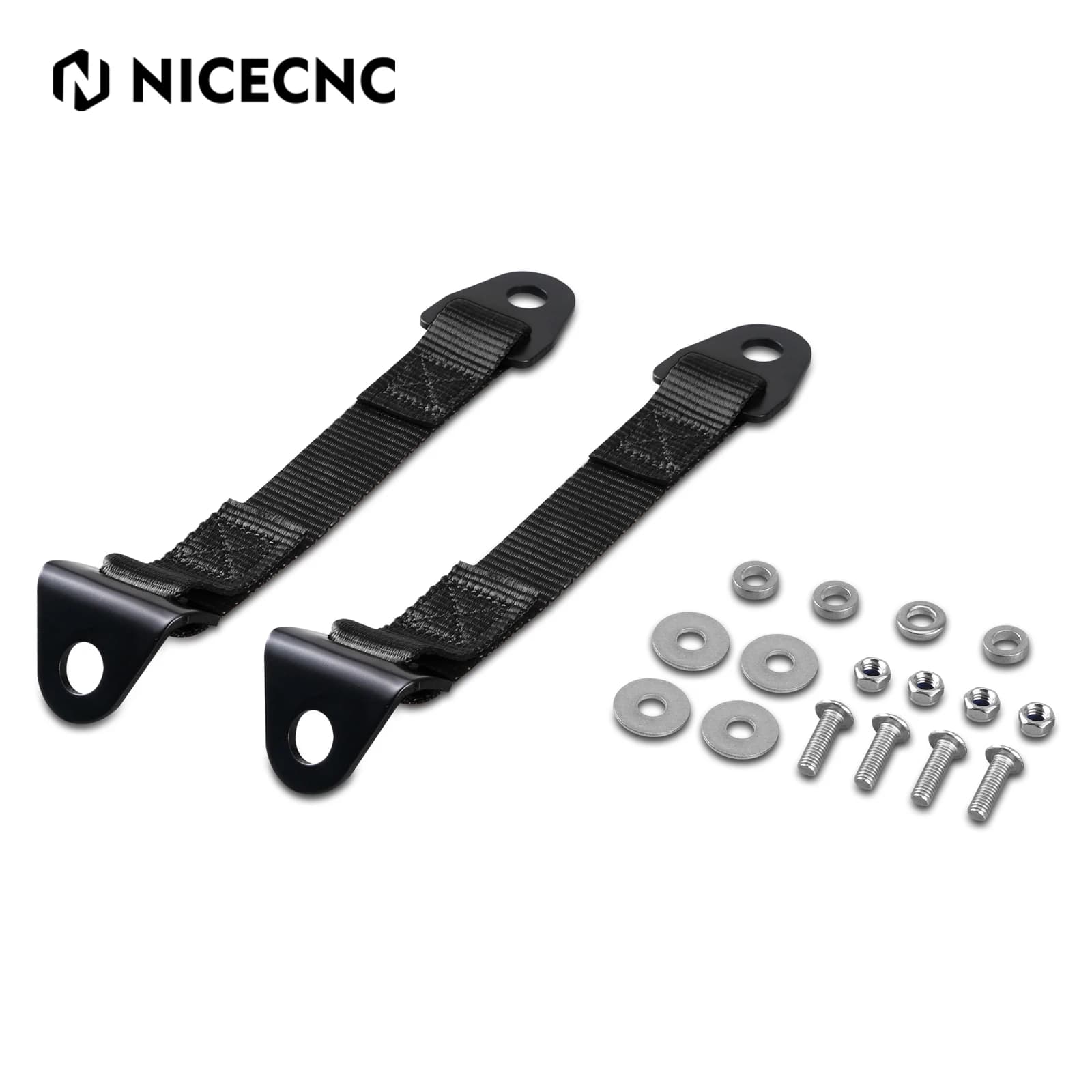 NICECNC UTV 2PCS courroies limiteur de contrôle de porte battant POLYESTER et acier 45 pour CAN AM M