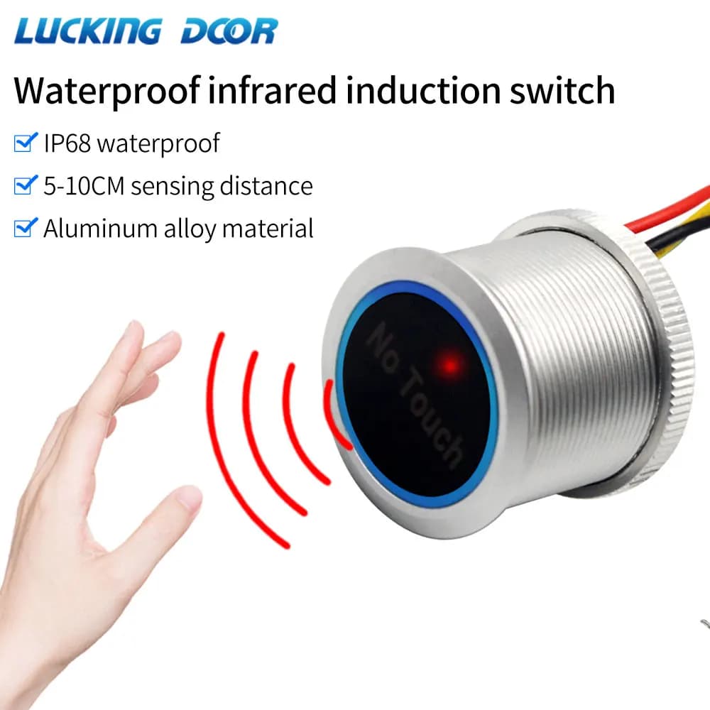 Bouton poussoir de sortie de porte, ouvre-porte, NO COM NC, lumière LED, système de contrôle d'accès