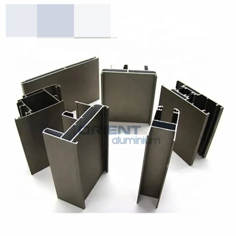 Profilé de porte coulissante invisible en aluminium, profil d'extrusion coulissant en aluminium, por