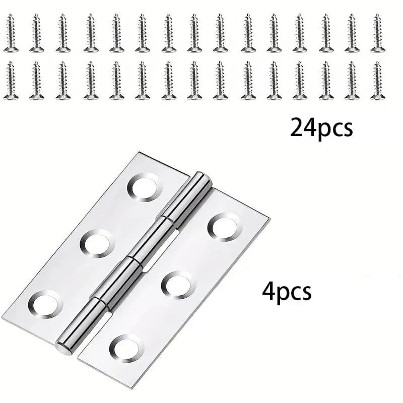 Charnière pliante en acier inoxydable, 2 pouces, pour porte et fenêtre, vis assignées, quincaillerie