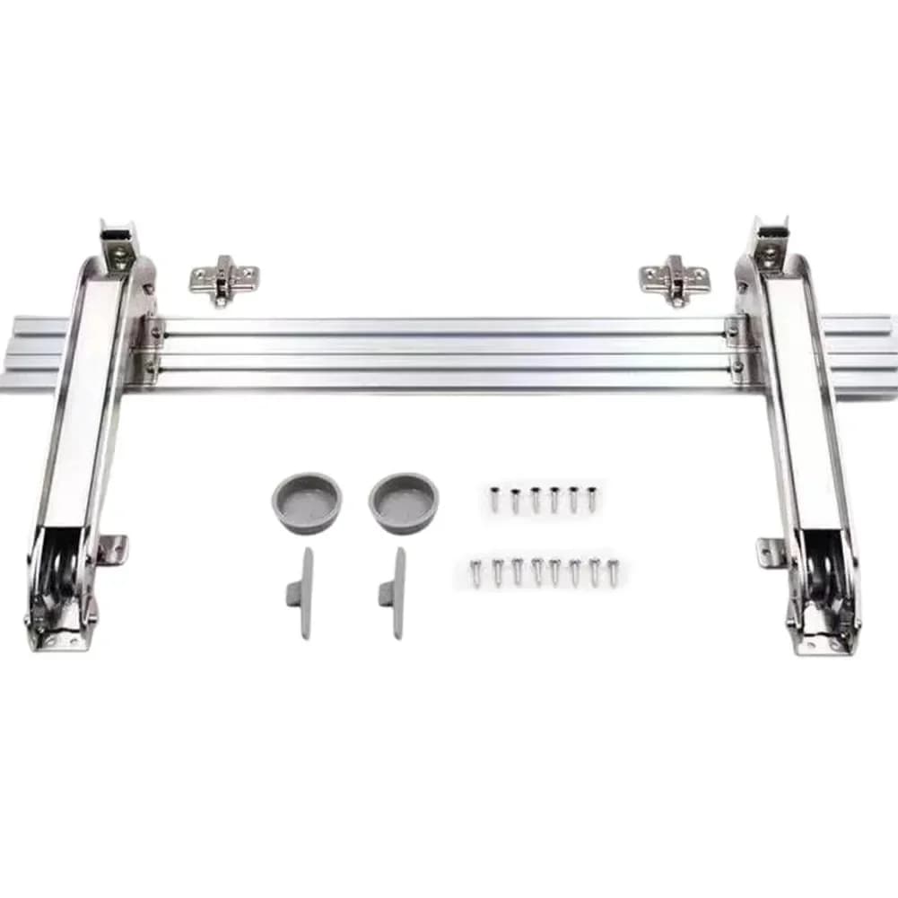 Ensemble de charnières pour porte coulissante avec ouverture latérale à 180 degrés, mouvement parall