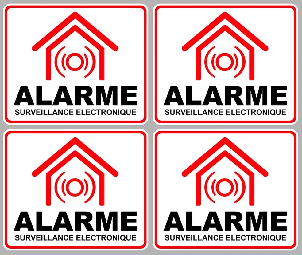 Autocollant de surveillance et de sécurité pour propriété