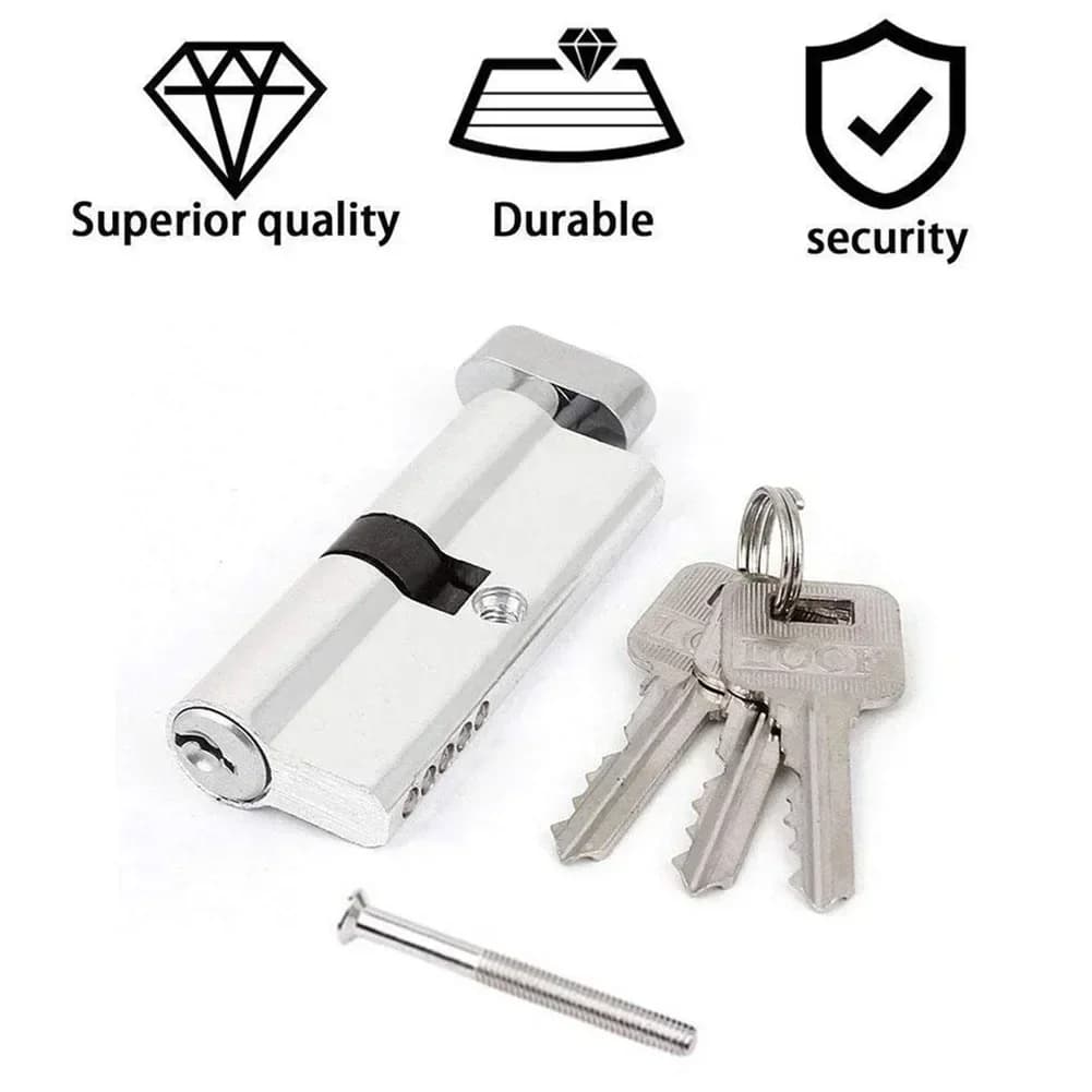 Cylindre de serrure de porte en aluminium, cylindre de tour de pouce, serrure de porte UPVC Anti Pic