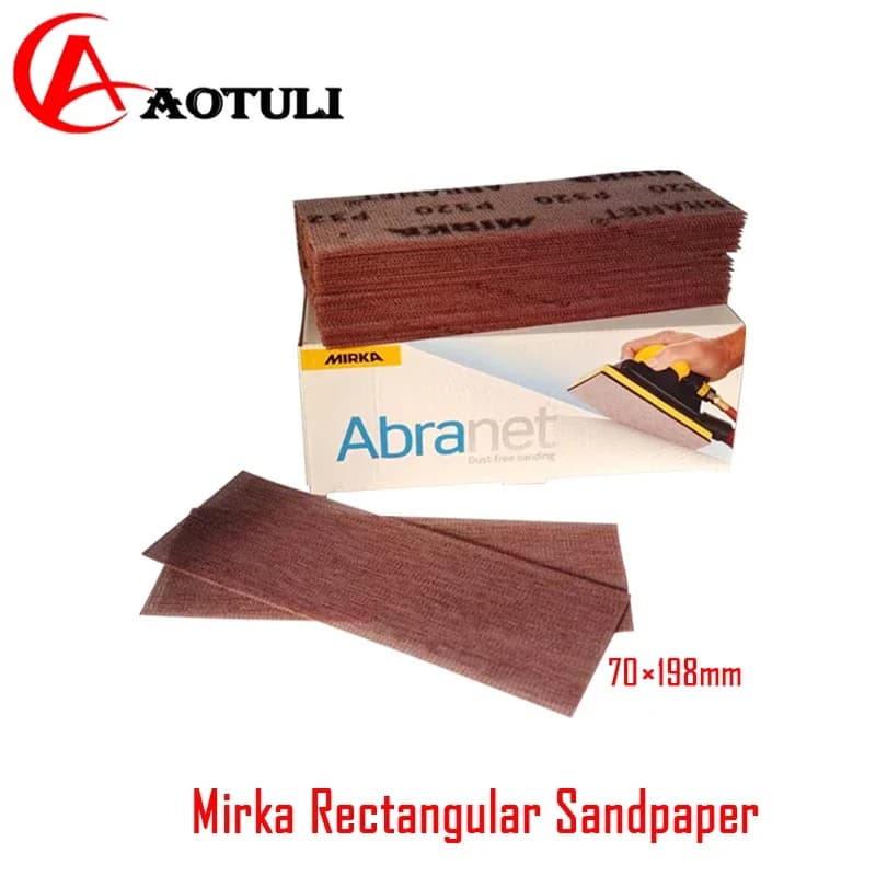 Mirka – papier de verre à mailles rectangulaires 70 × 198mm, flocage de mastic de tôle de voiture, m